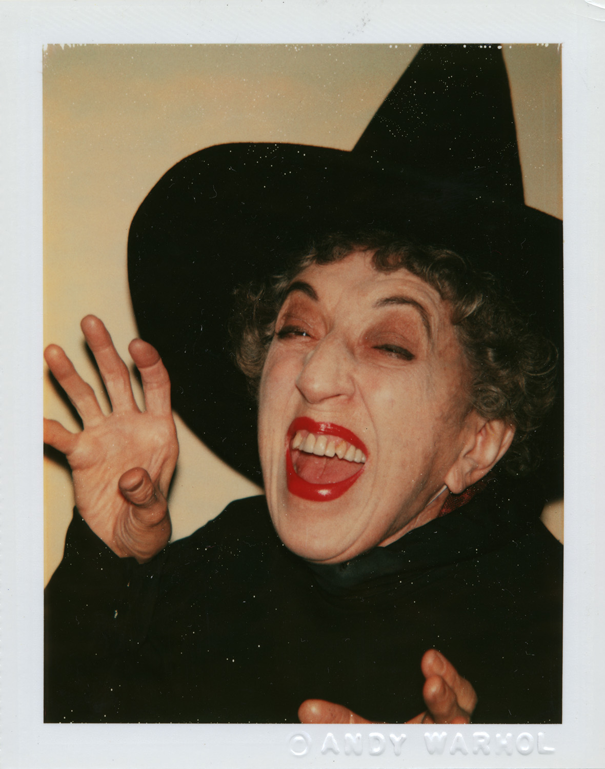 Which witch? Yep, that's the wicked one, posing for a Warhol Polaroid in 1980.