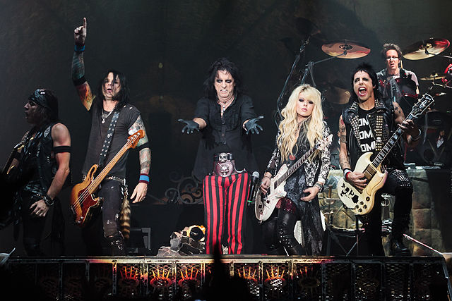 Alice Cooper and his band in concert during Halloween Night of Horror at Wembley Arena, London, England, 2012. photo: Kreepin Deth