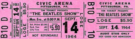 Beatles’ Concert Ticket