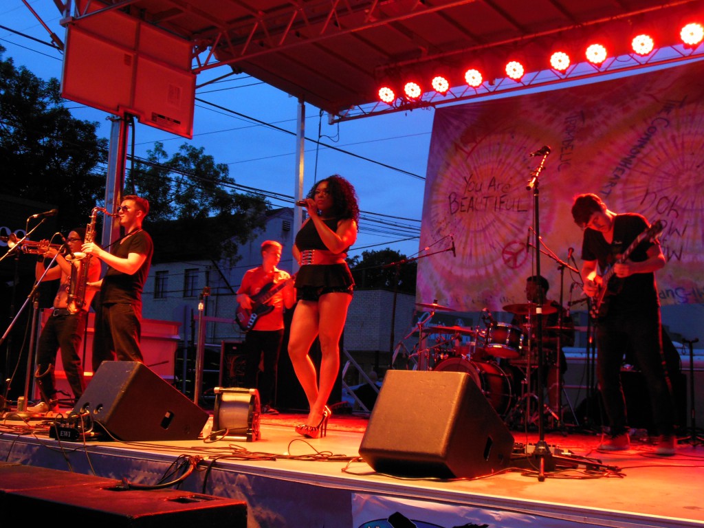 Columbus's Mojoflo bring the funk to the Deutschtown Music Festival's Main Stage on Foreland Street.
