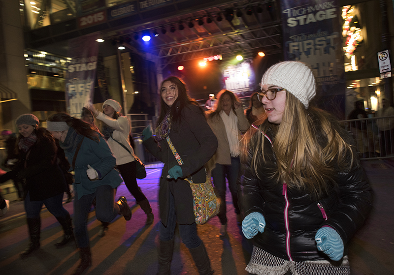 Kristina Martone, age 12, of Cranberry joins others in soul line dancing.