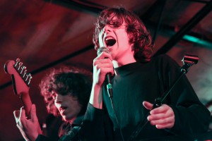Foxygen's core members Jonathan Rado (left) and Sam France (right) performing at Mohawk in Austin, TX. photo: Bryan C. Parker