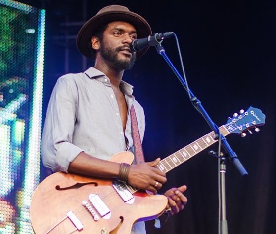 Gary Clark, Jr. performing at the North Coast Music Festival in Chicago in 2013. photo: Alize Tran, Wikipedia.