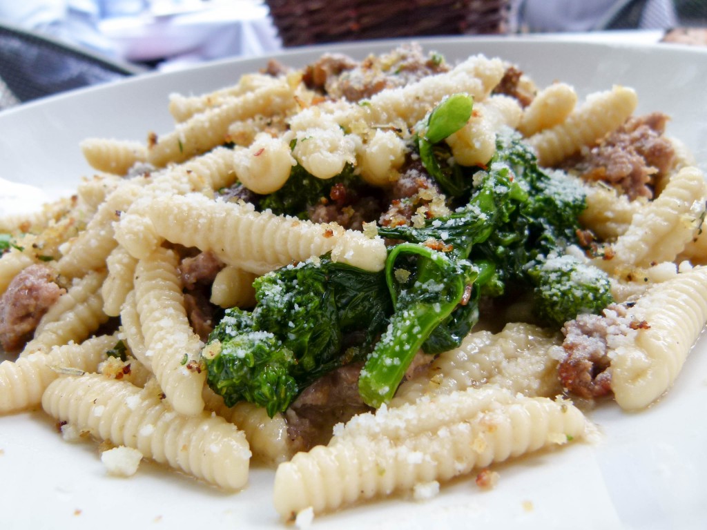 A dash of rapini adds an excellent complement to both the house-made sausage and cavatelli.