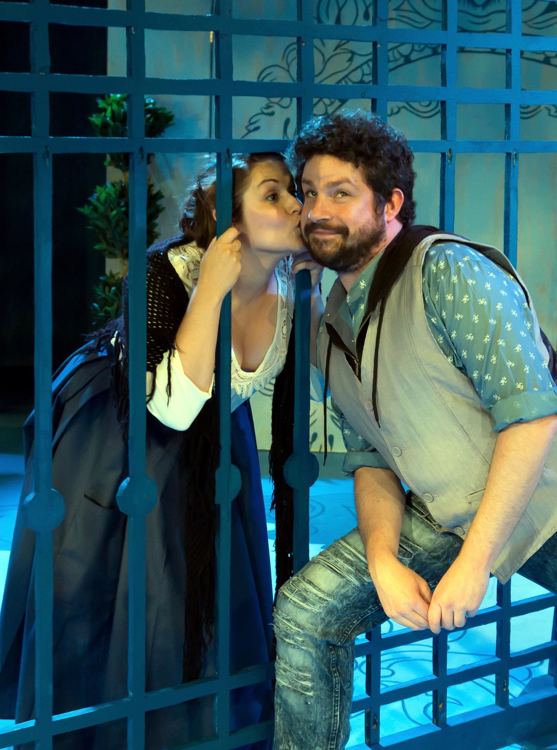Isabelle (Julianne Avolio) wears her heart on her lips and Cliton (Patrick Halley) is smitten.