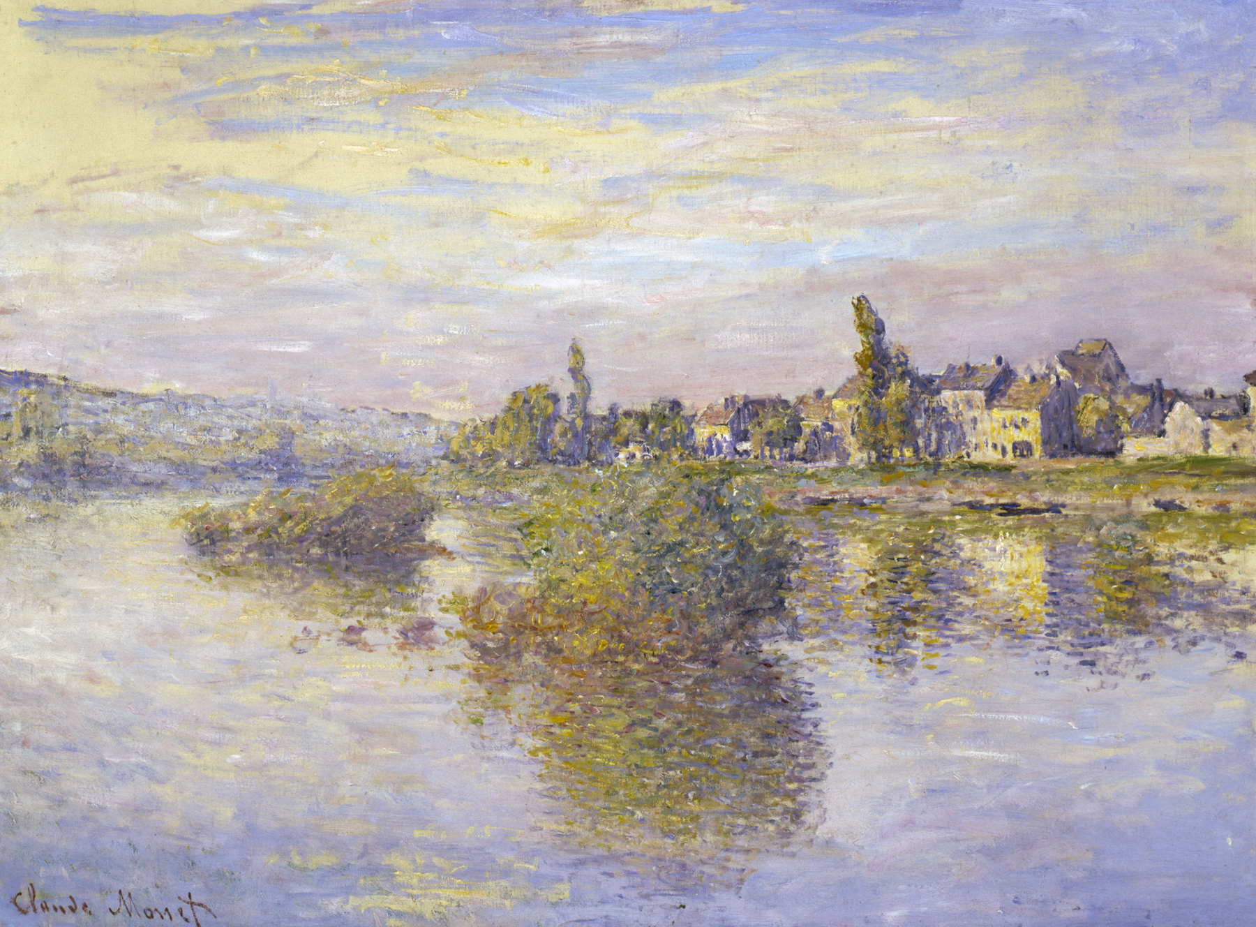 To catch the shimmer truly, Monet's "Banks of the Seine at Lavacourt" (1879) should be seen in the original.