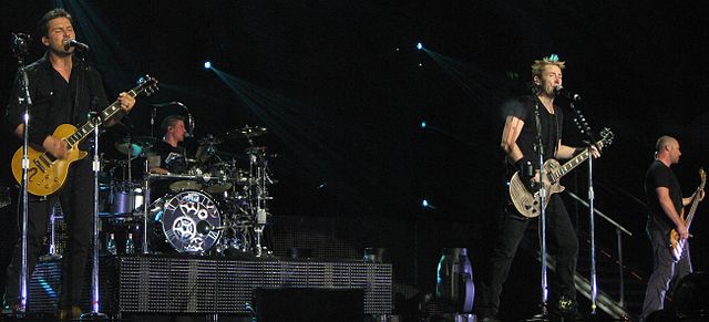 Nickelback performing in Brisbane, Australia in 2012. photo: Thakingdome and Wikipedia.