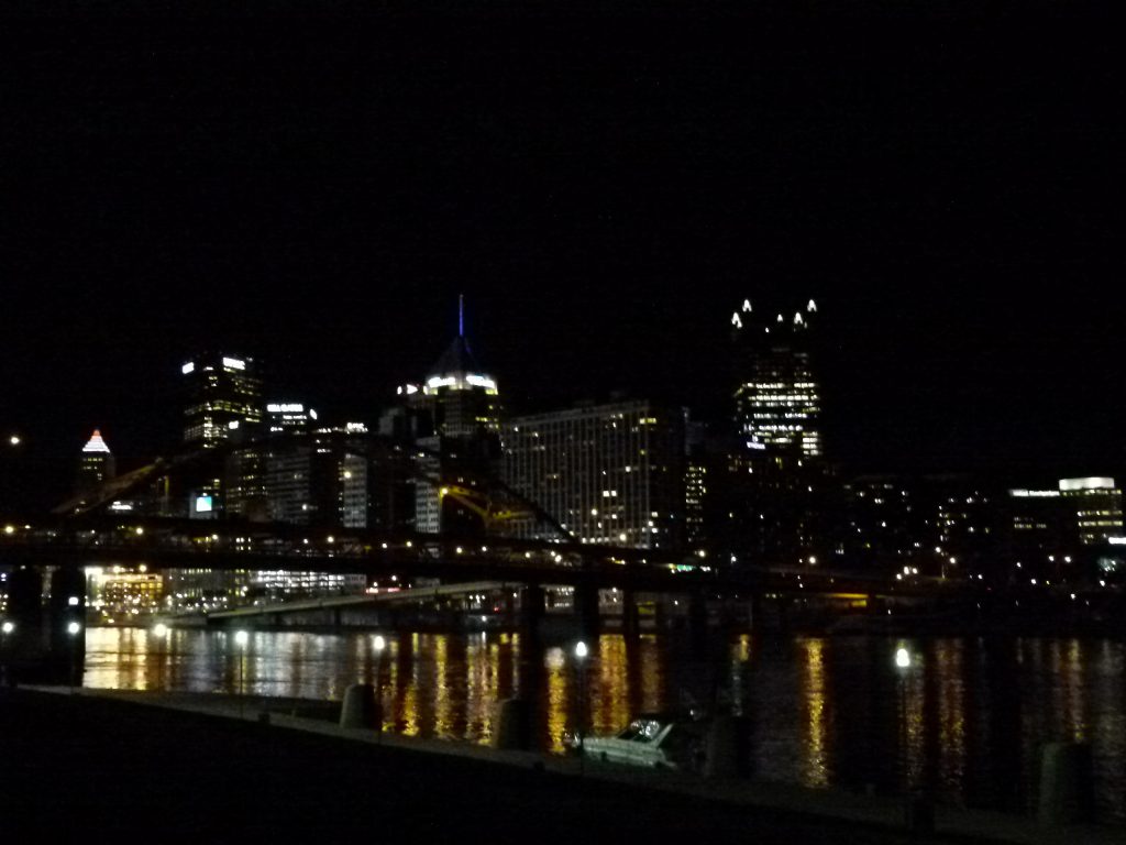 Downtown Pittsburgh looks especially beautiful from the North Shore at night.