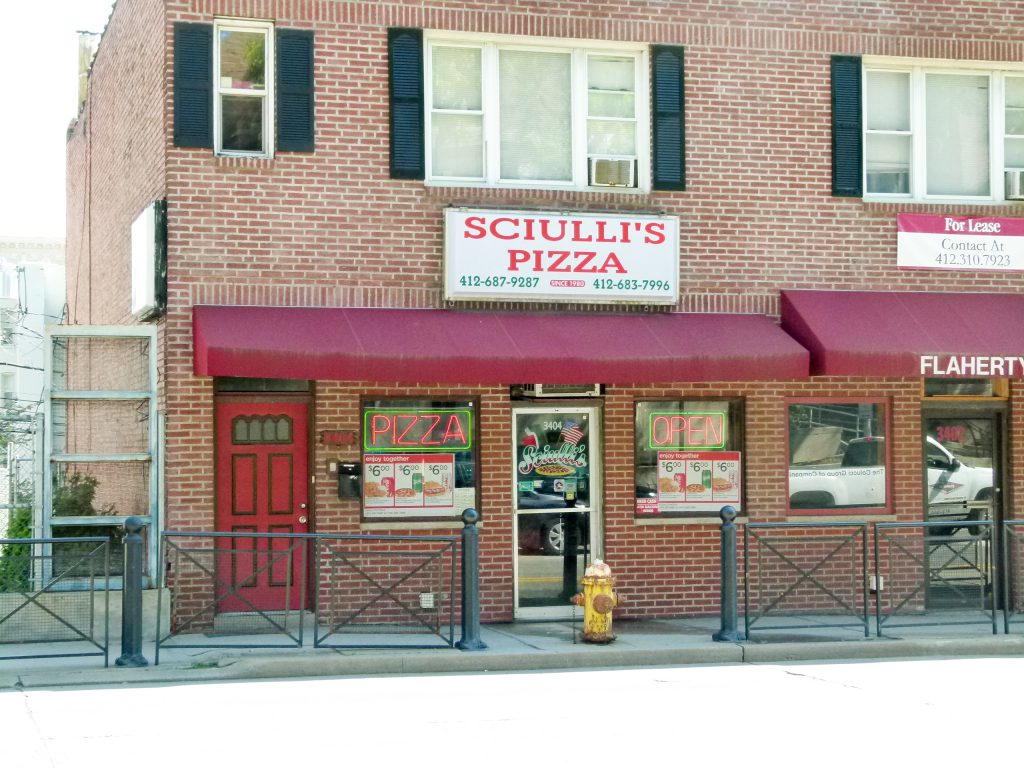 Sciulli's Pizza on Fifth avenue near Halket street.