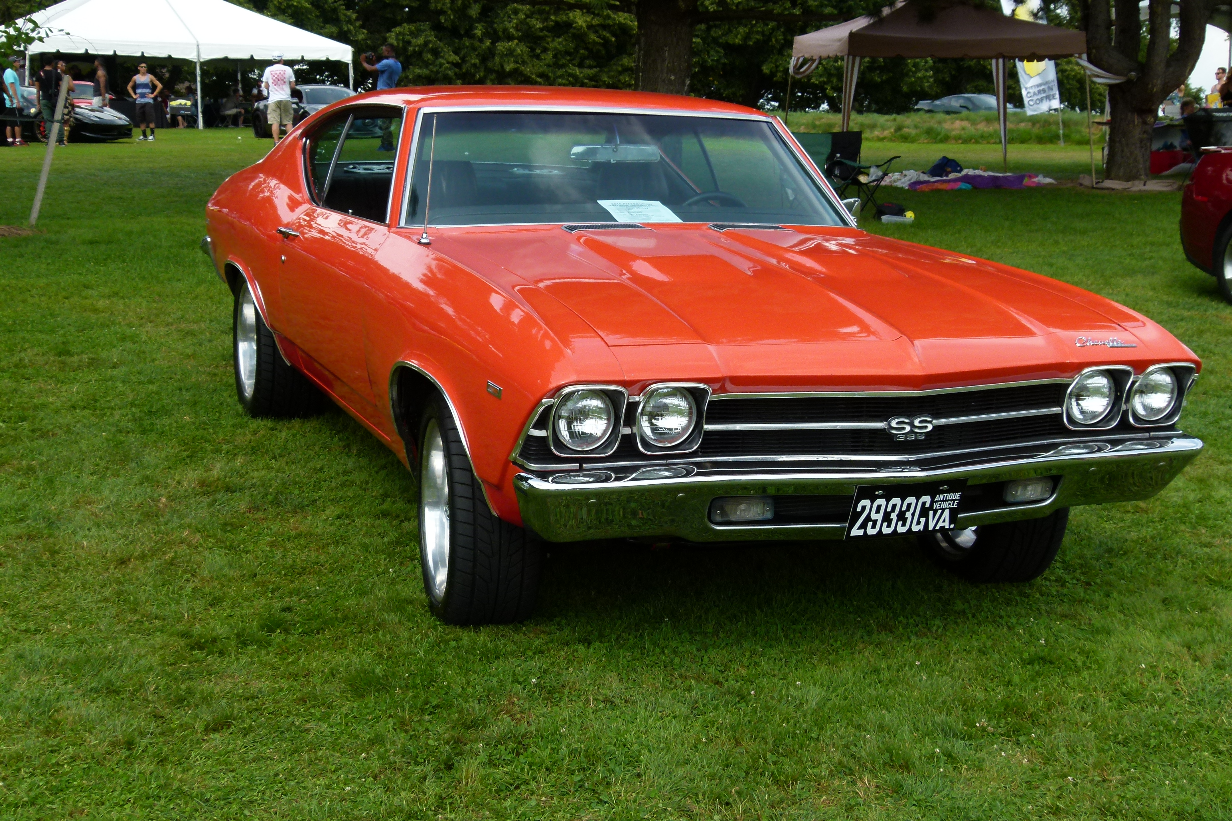 American cars were proudly on display, such as this Chevrolet Chevelle SS.