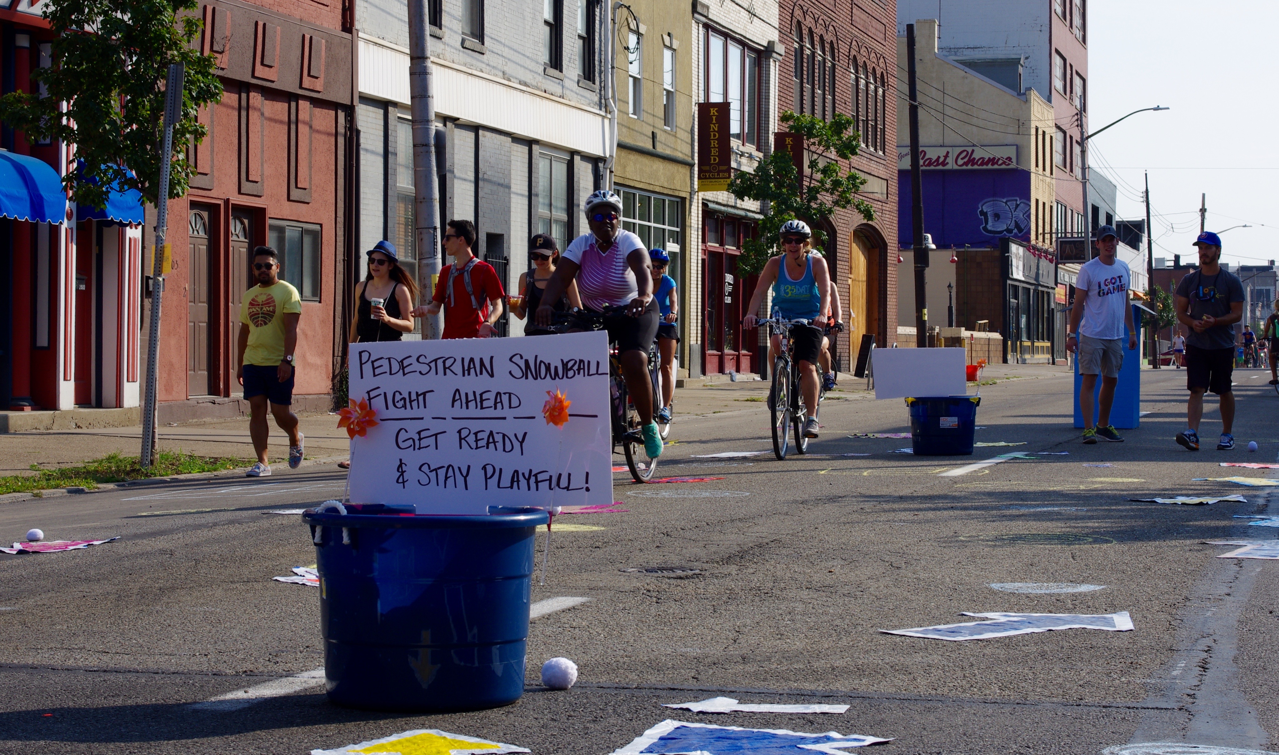 Games and activities were staged throughout the Open Streets route.