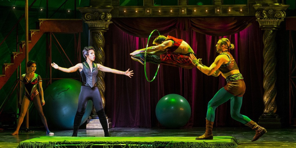 Sasha Allen (arms spread) is the Leading Player in the hooped-up new production of "Pippin."