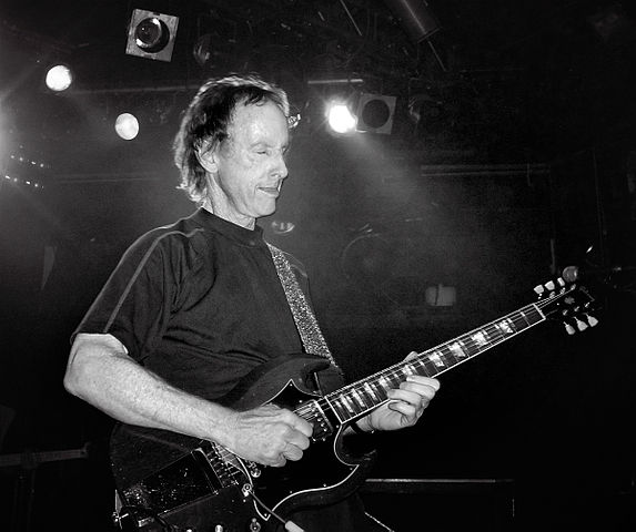 Robby Krieger playing his Gibson SG guitar at a performance in London in 2007. photo: Caroline Bonarde Ucci.