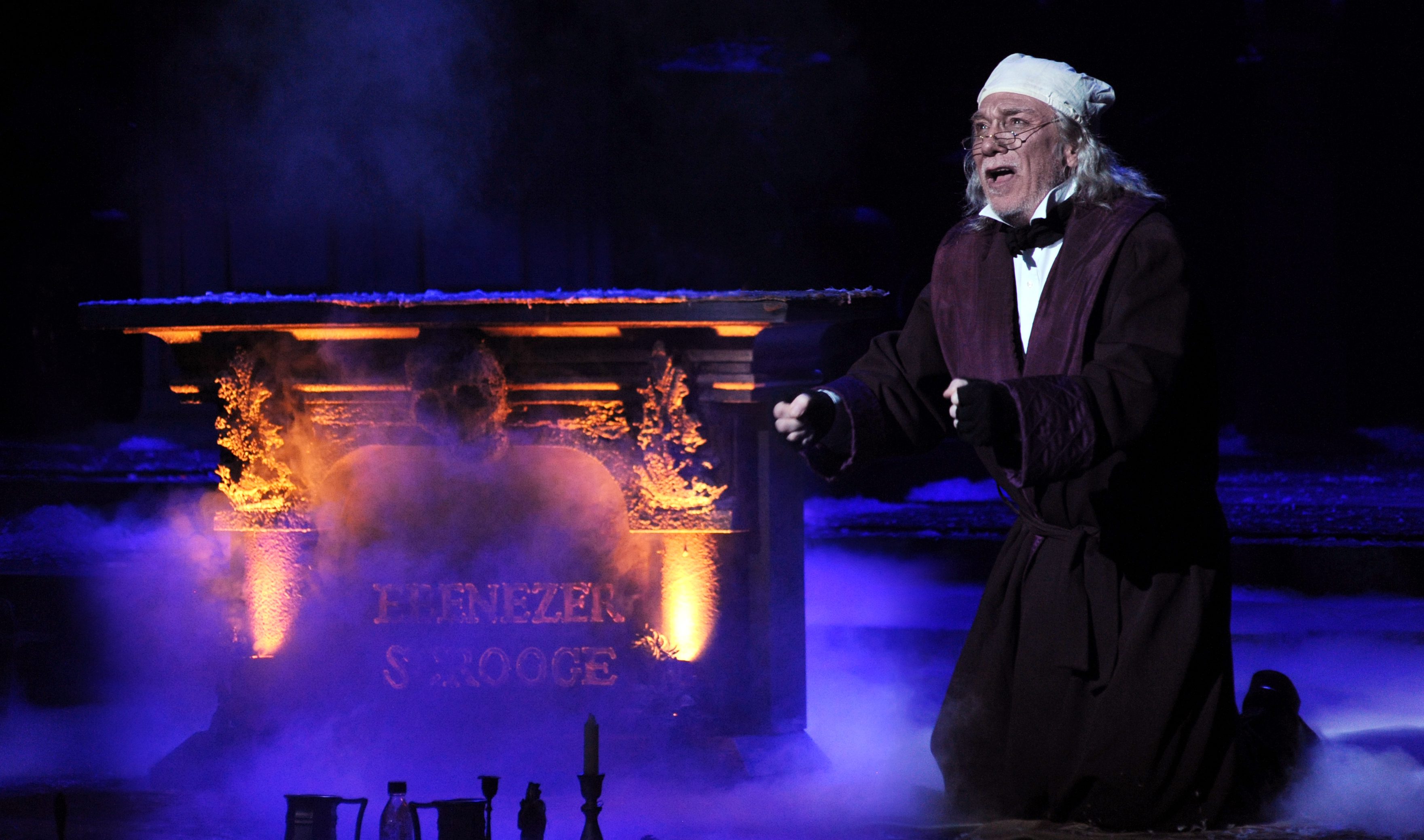 Scrooge (Patrick Page) sees the fires of Hell a-burnin' and begs for a re-do. If the feeling hits home, that's one reason the story has lived on; Pittsburgh CLO's adaptation adds new twists to the Dickens original.