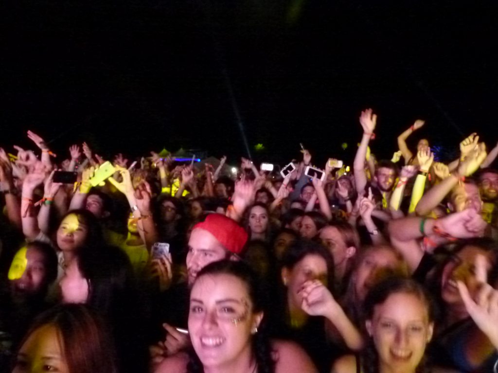 Fans enjoying The Chainsmokers.