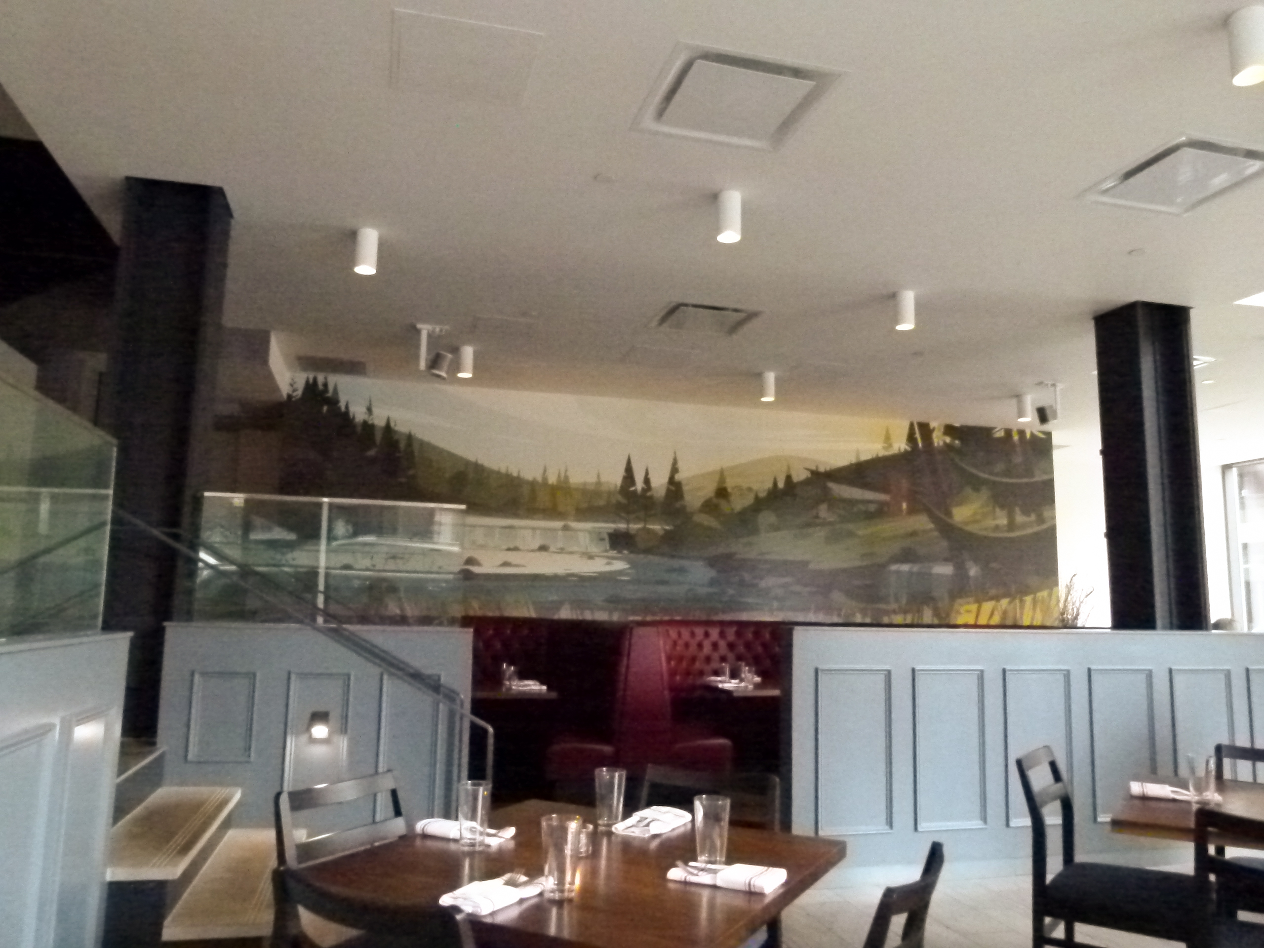 The main dining area of Union Standard before opening for lunch.