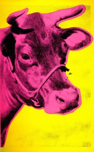 How now, purple cow? Though not as glamorous as Marilyn Monroe, Warhol's 1966 "Cow" would become one of his best known mass-produced portraits. (Image © AWF)