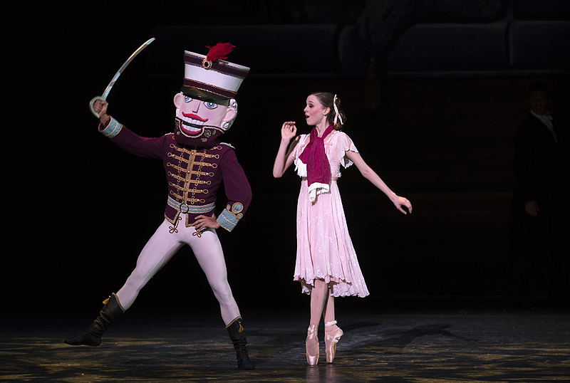 Marie (Molly Wright) discovers that her beloved Nutcracker (Ruslan Mukhambetkaliyev) has become life-sized and can rescue her from the rats and mice.