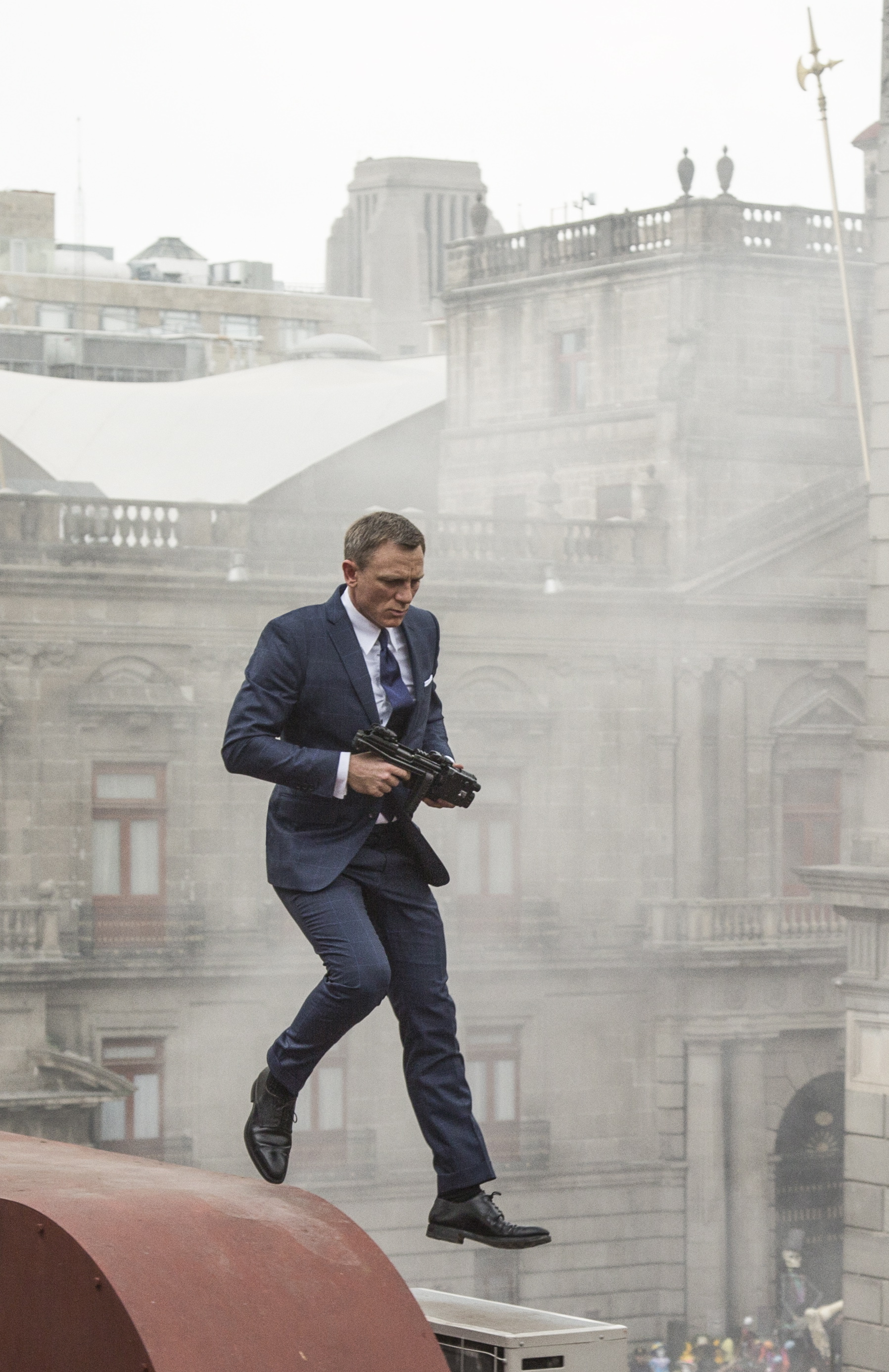 Do blonds have more fun? Daniel Craig proves that a blond Bond can go far if he just keeps walking on air.