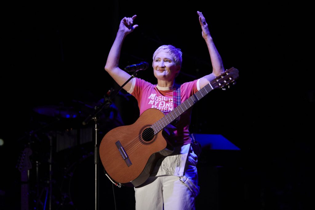 Noted singer-songwriter Jill Sobule brings her life story, including a rough 7th Grade, to the concert stage in the City Theatre production, "F*ck7thGrade." (photo: Kristi Jan Hoover).