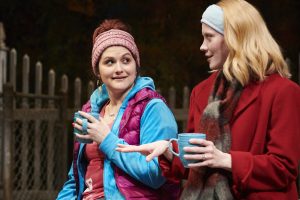 Julianne Avolio (L) and Sarah Goeke play women with new babies and new predicaments in 'Cry It Out' at City Theatre. (photo: Kristi Jan Hoover)