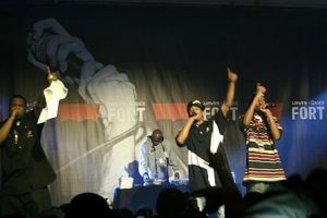 Bone Thugs N Harmony performing at the Levis Fort at SXSW in 2010. photo: Kmilo and Wikipedia.