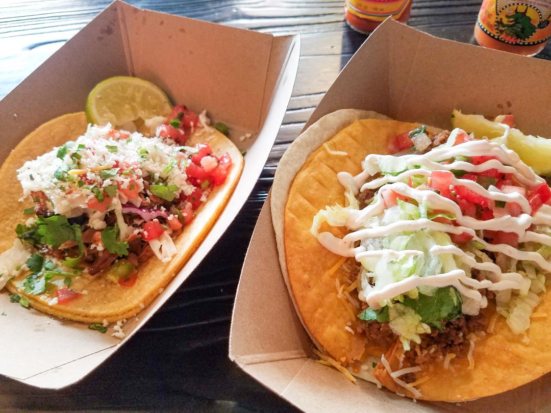 Tacos at Doce Taqueria are generous, good, and $3. (photo: Rick Handler)