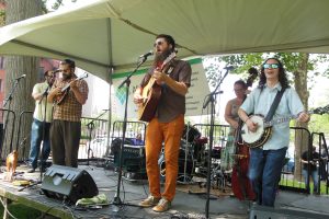 Members of The Shelf Life String Band bring bluegrass to the Deutschtown Music Festival. photo: Christopher Maggio.