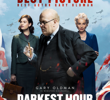 |Gary Oldman transforms completely into Winston Churchill in 'Darkest Hour.' Photo: Gage Skidmore and Wikipedia.|Kristin Scott Thomas portrays Churchill's wife Clementine. Photo: Georges Biard and Wikipedia.