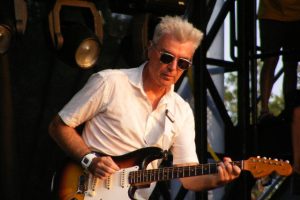 David Byrne playing at "Austin City Limits" in 2008. Photo: Ron Baker.