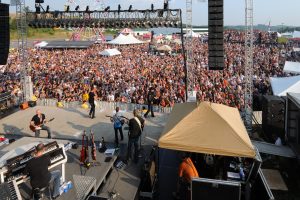 The concerts are a big part of MountainFest Motorcycle Rally. Montgomery Gentry is shown here performing at a previous MountainFest. (photo: MountainFest and Greater Morgantown Convention & Visitors Bureau)