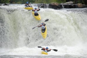 at four stages of a deft ride down the falls at Ohiopyle State Park—which also offers many outdoor thrills for visitors who aren't kayak ninjas. (Photo: 'Wwkayaker22' via Wikipedia)
