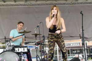 Rachel B performing at Paint the Square Green 2018. (photo: Rick Handler)