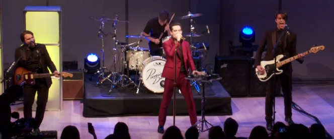 Panic! at the Disco performing at the Shorty Awards in 2015. photo: JD. LaVanway and Wikipedia.