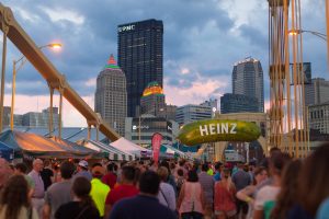 A Picklesburgh (Festival) sunset. This year's festival is July 26-28. (photo: Renee Rosensteel for the Pittsburgh Downtown Partnership)