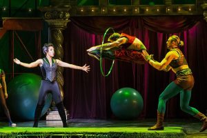 Sasha Allen (arms spread) is the Leading Player in the hooped-up new production of "Pippin."