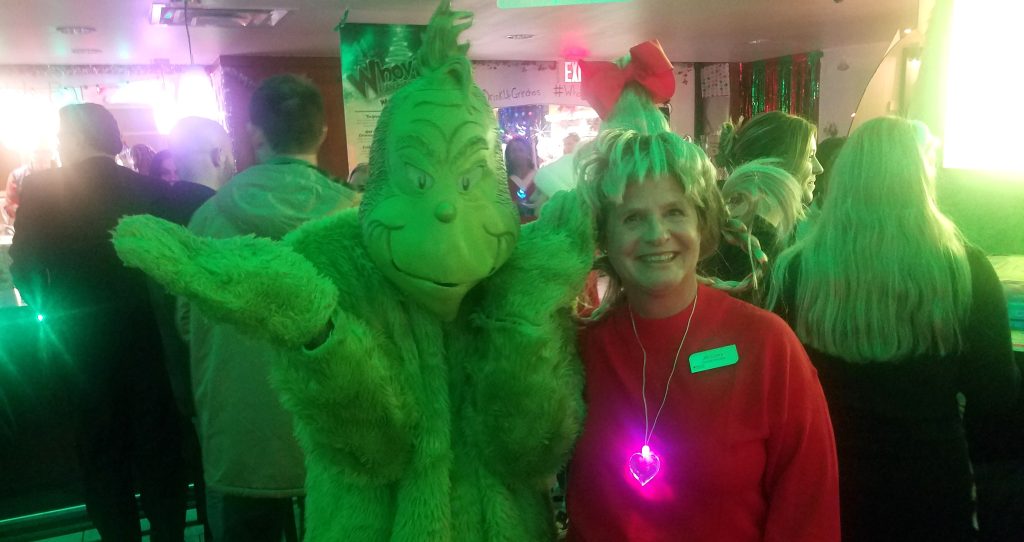 The Grinch and Cindy Lou Who (Restaurant GM Jill Curry).