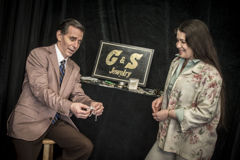 Navid Nackman as Melvin Goldman and Anne Rematt as Lee Goldman in Prime Stage's 'Perseverance' about a Holocaust survivor who owned a jewelry store in Squirrel Hill. (Photo: Laura Slovesko)