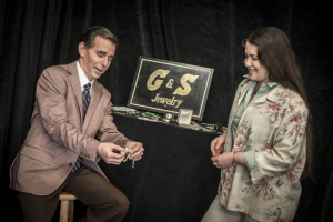 Navid Nackman as Melvin Goldman and Anne Rematt as Lee Goldman in Prime Stage's 'Perseverance' about a Holocaust survivor who owned a jewelry store in Squirrel Hill. (Photo: Laura Slovesko)
