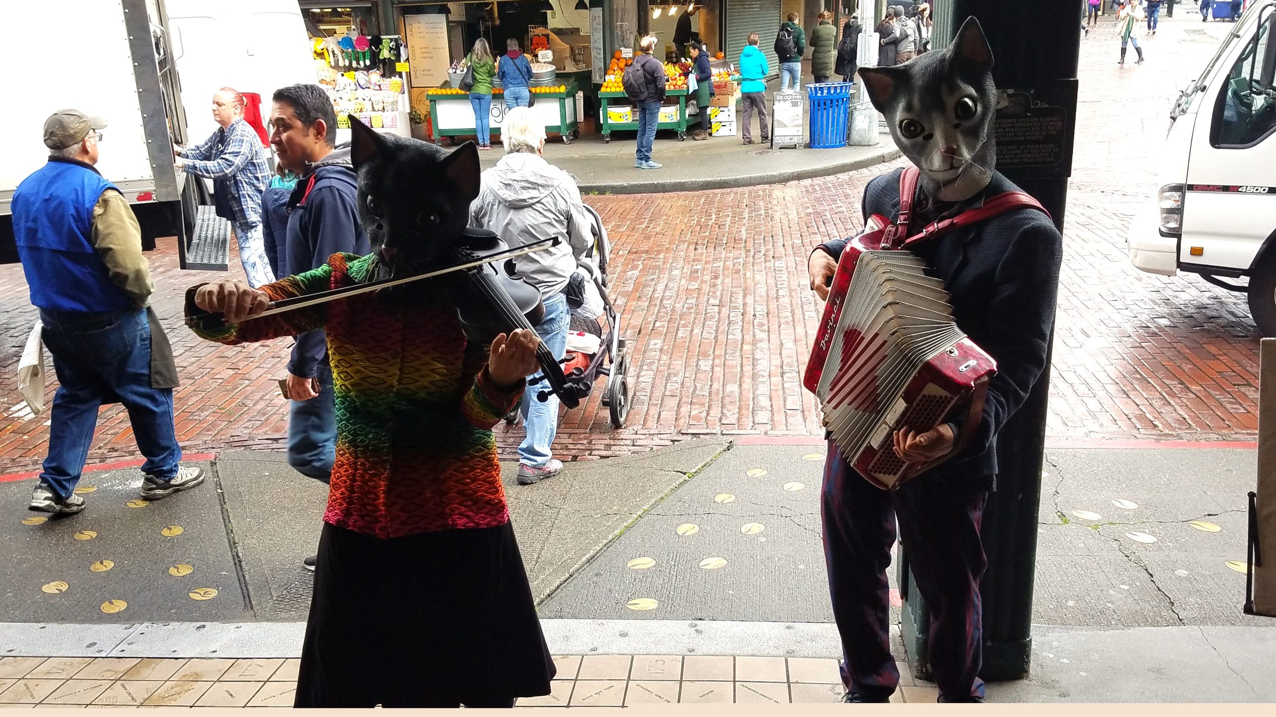 You never know who you'll run into at Pike's Place market.