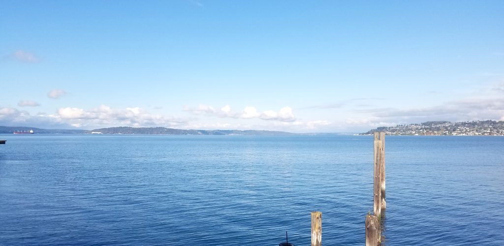 Beautiful view of the Puget Sound from Harbor Lights restaurant in Tacoma,