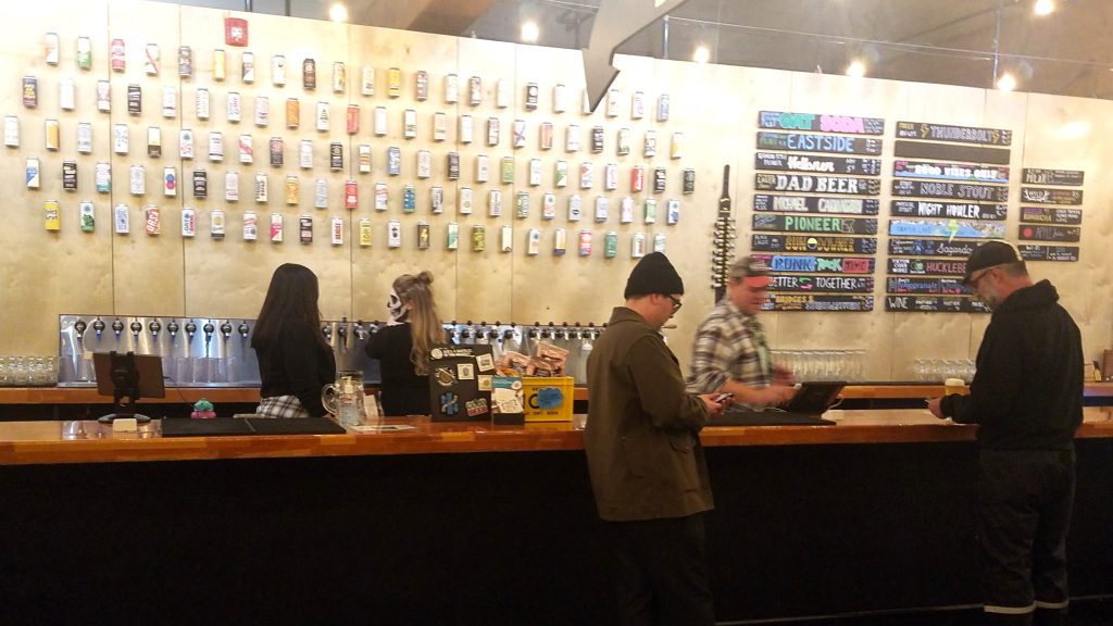Baerlic Brewing. Notice the Halloween face paint on one of the bartenders.
