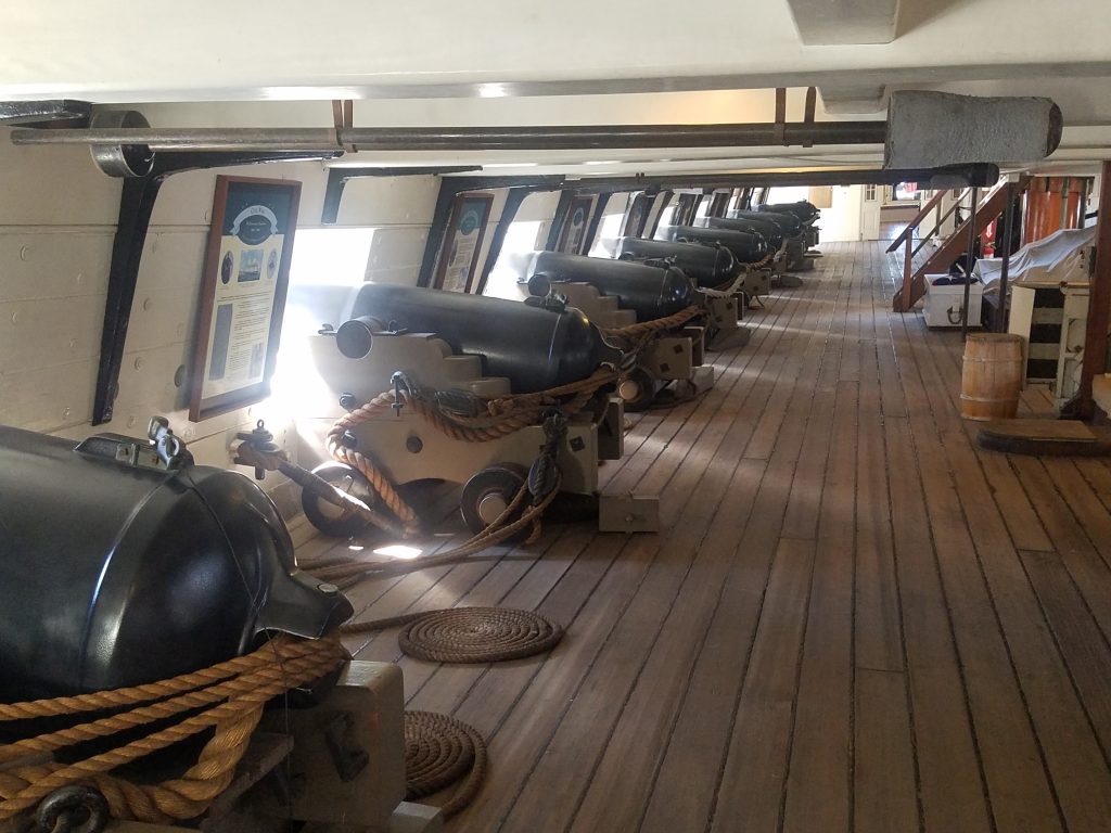Cannon deck of the USS Constellation.
