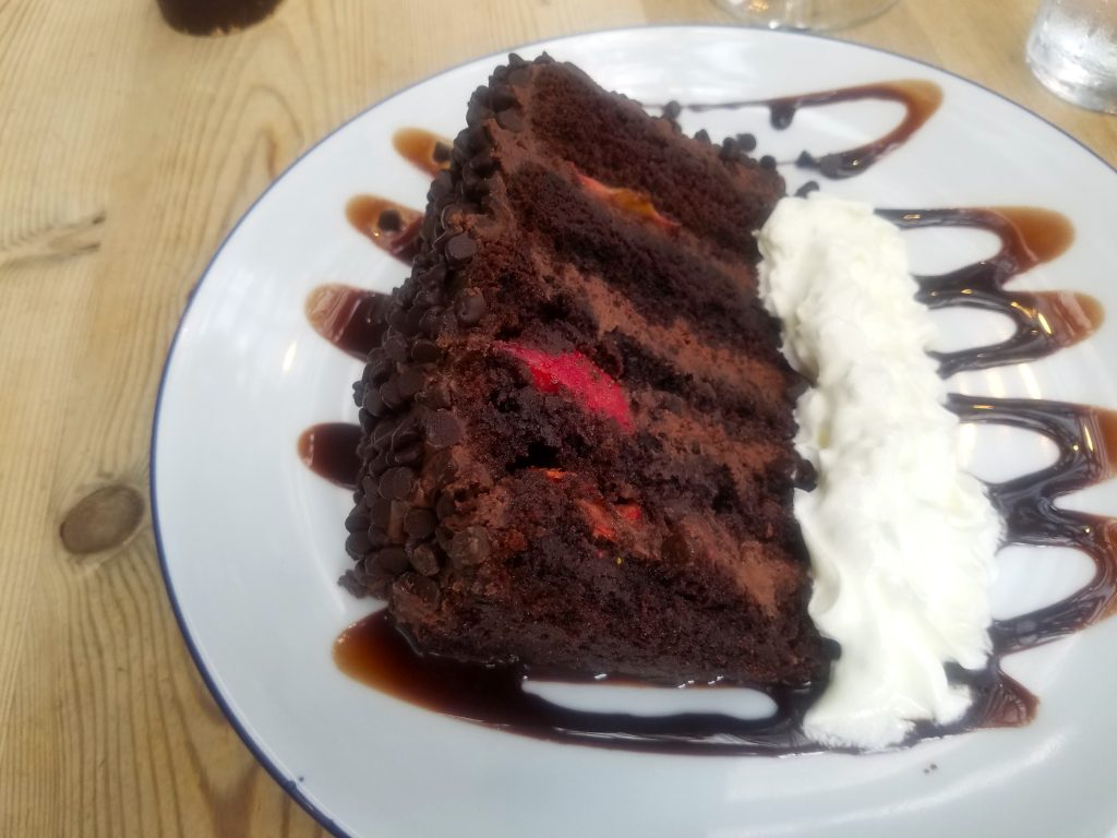Triple Chocolate Devil’s Food Cake.