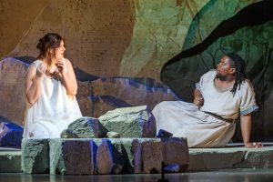 Pittsburgh Opera's 'Iphigénie en Tauride' is being performed at the Pittsburgh CAPA with Iphigénie (Emily Richter) and Oreste (Brandon Bell) as the leads. Photo: David Bachman Photography for Pittsburgh Opera.