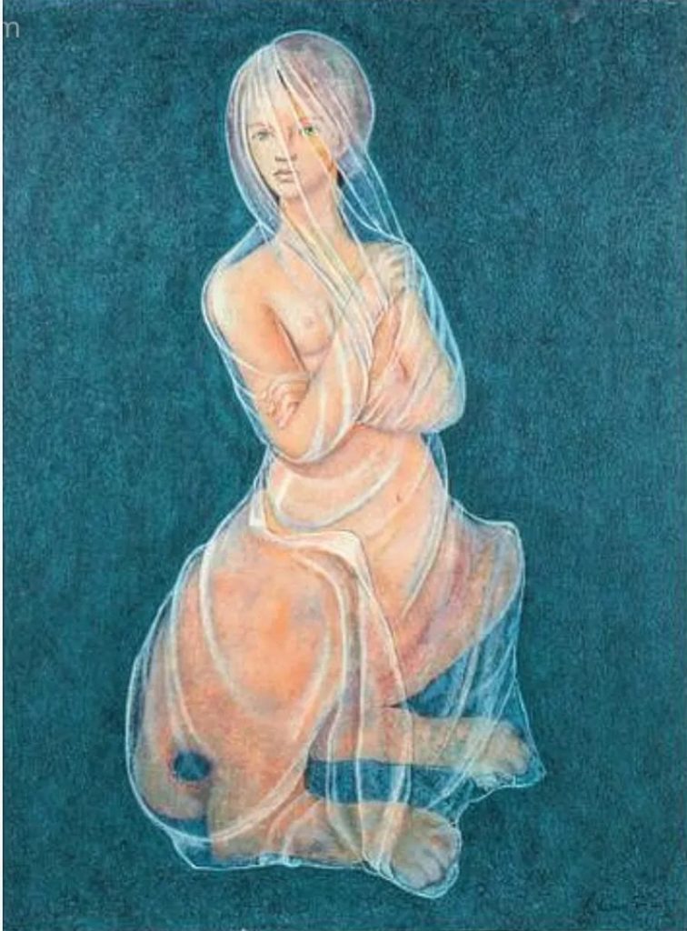 A modern art piece done by Leonor Fini, Paris 1960s, that will be on display at the exhibit.