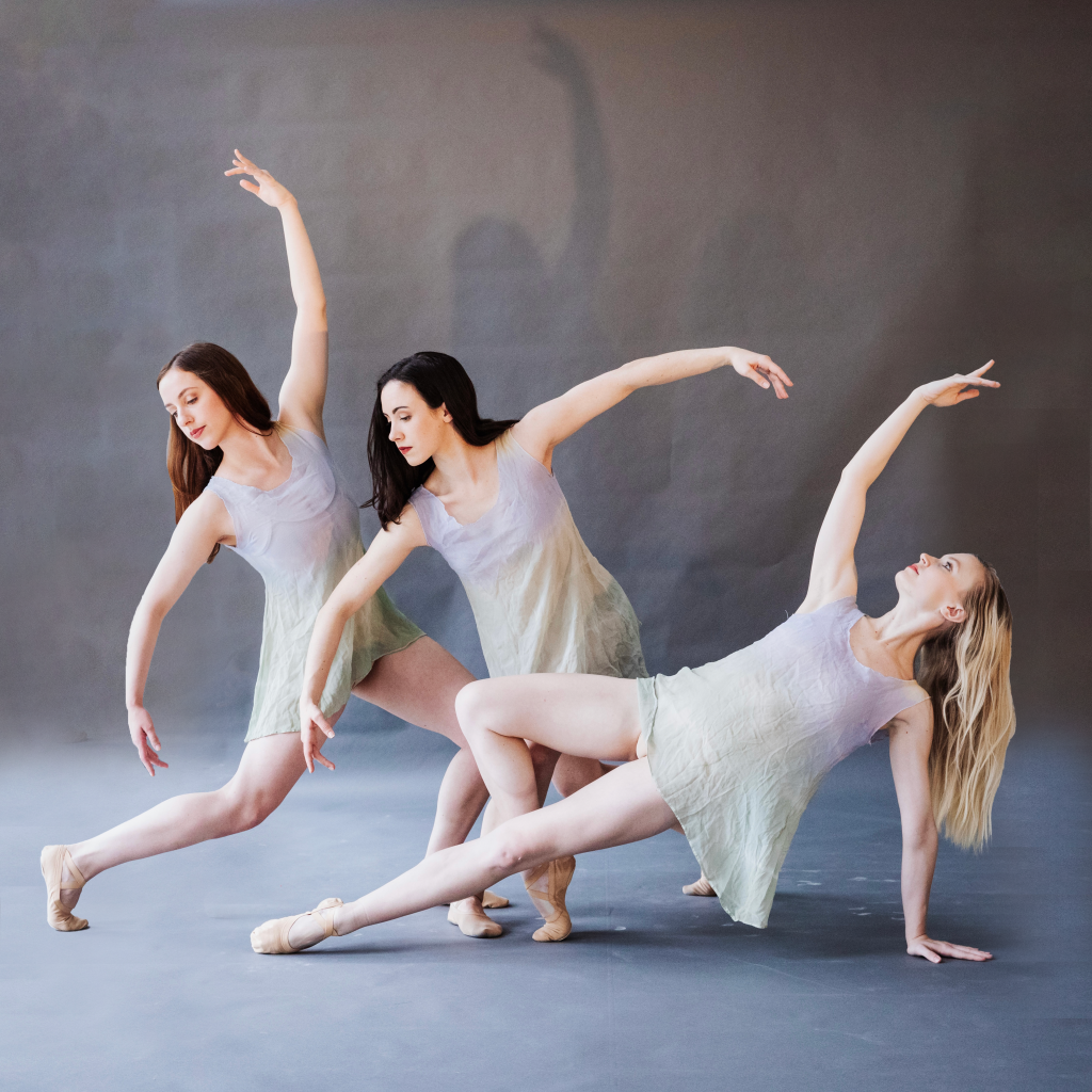 Abigrace Diprima, Elaina Sutula, and Baylee Sullivan dance a number from Texture Contemporary Ballet's 'Transformations.' (Photo: Rachel Harman)