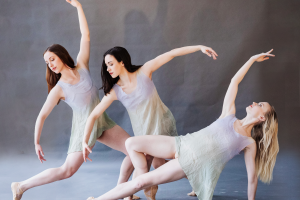 Abigrace Diprima, Elaina Sutula, and Baylee Sullivan dance a number from Texture Contemporary Ballet's 'Transformations.' (Photo: Rachel Harman)