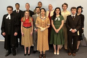 The cast of 'Witness for the Prosecution' is ready for opening night.