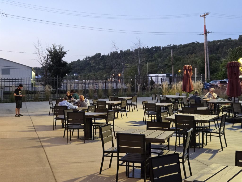 The first floor patio at Hazelwood Brew House. (Photo: Rick Handler)